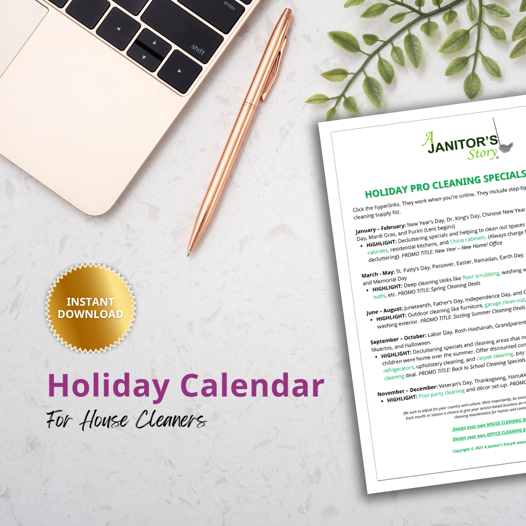Holiday Calendar for House Cleaning Businesses