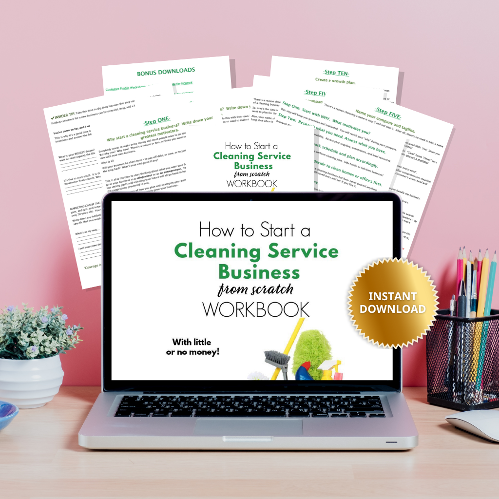 How to Start a Cleaning Business from Scratch Workbook