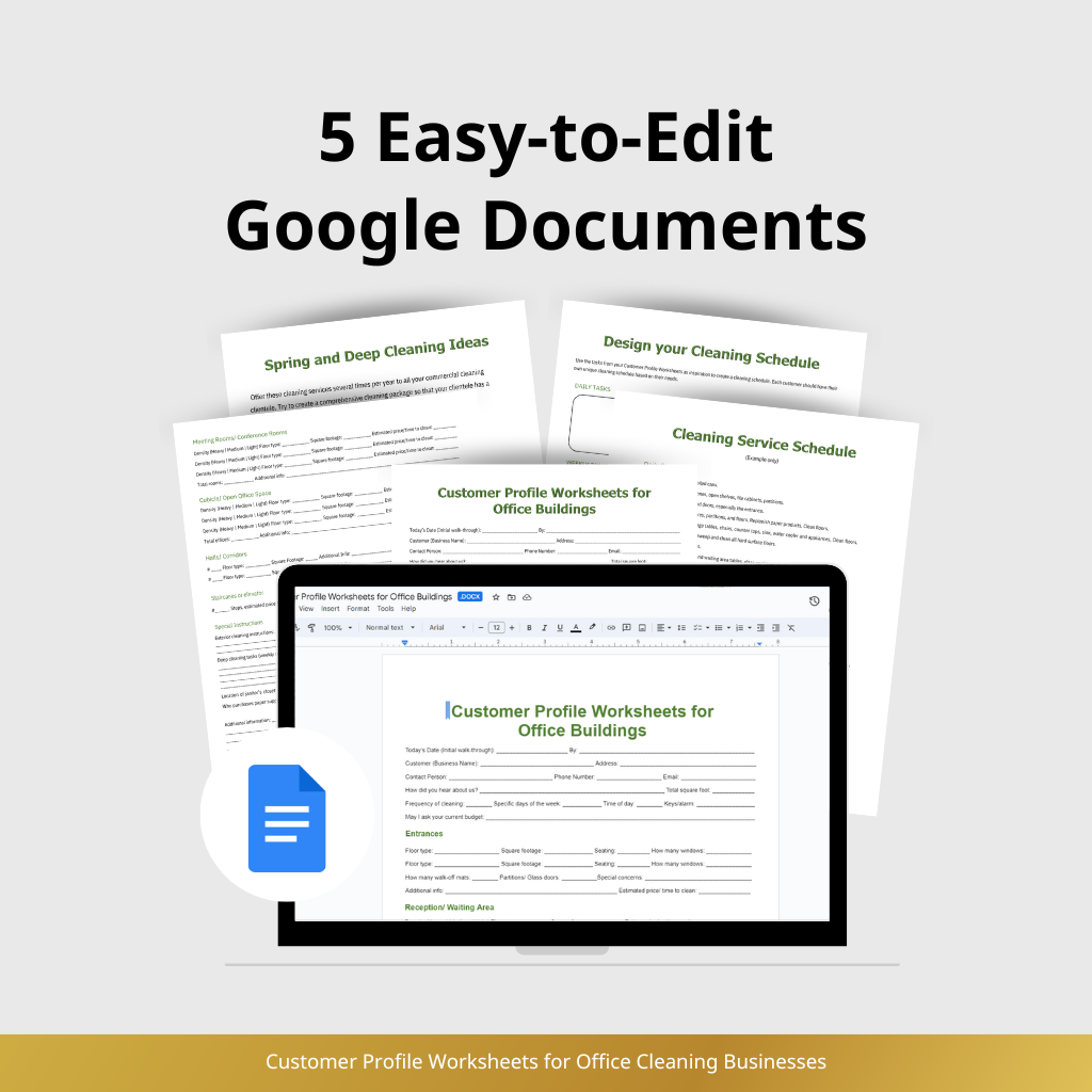 Customer Profile Worksheets for Office Cleaning Businesses