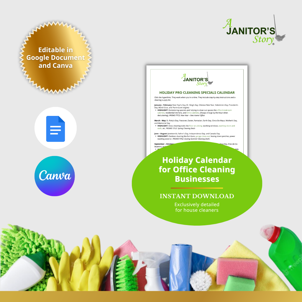 Holiday Calendar for Office Cleaning Business