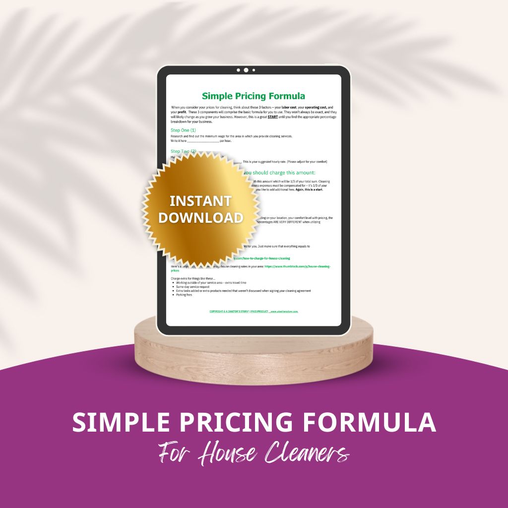 Simple Pricing Formula for House Cleaning Service Businesses