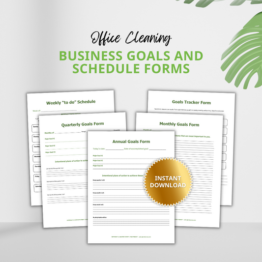 Office Cleaning Business Goals and Schedule Forms