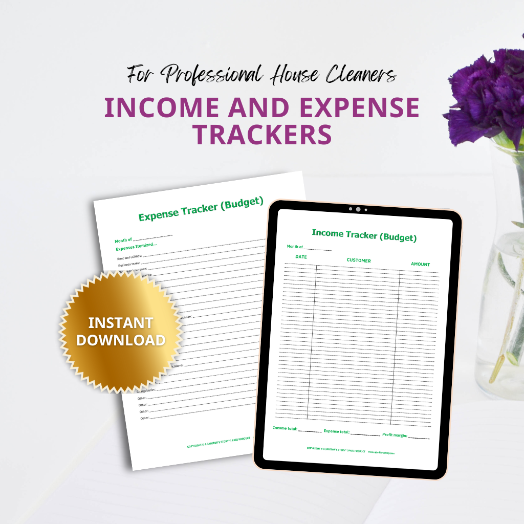 Income and Expense Trackers for House Cleaning Businesses